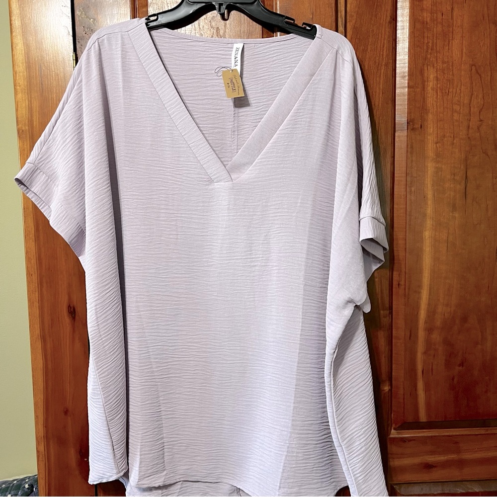 Zenana lavender color shirt size 3X